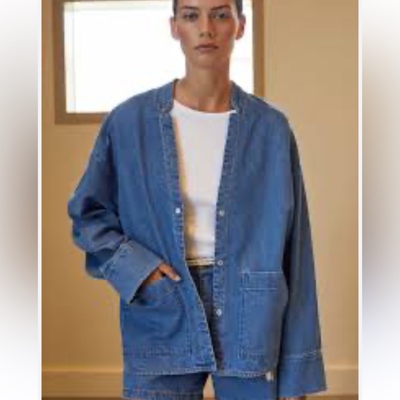 Xirena Reeves Jacket Den Mid Blue - Picture 1 of 10